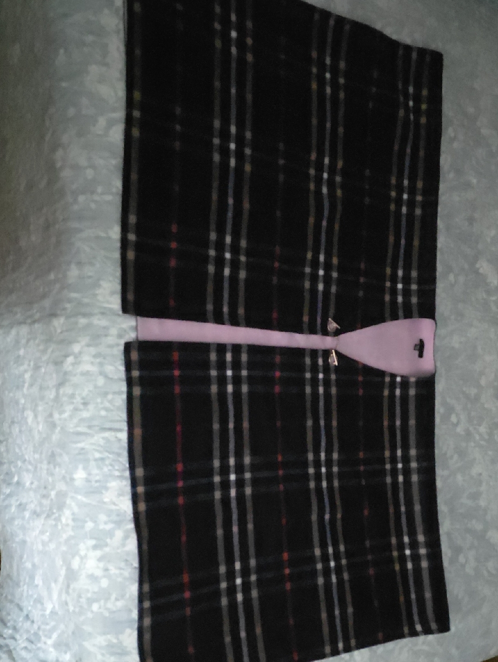 Talbots Navy Striped Cape with Gold Clasp